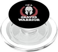 Camiseta de Regalo con Texto en inglés I'm a Graves Warrior Graves Disease Awareness PopSockets PopGrip para MagSafe