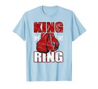 Camiseta de Regalo de King of The Ring para los Amantes del Boxeador y el Boxeo Camiseta, Hombre, Azul Bebé, S