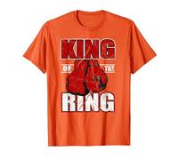 Camiseta de Regalo de King of The Ring para los Amantes del Boxeador y el Boxeo Camiseta, Hombre, Naranja, M