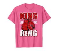 Camiseta de Regalo de King of The Ring para los Amantes del Boxeador y el Boxeo Camiseta, Hombre, Rosa Jaspeado, S