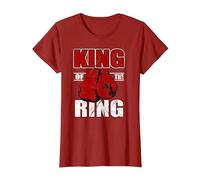 Camiseta de Regalo de King of The Ring para los Amantes del Boxeador y el Boxeo Camiseta, Mujer, Arándano, S
