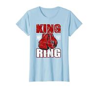 Camiseta de Regalo de King of The Ring para los Amantes del Boxeador y el Boxeo Camiseta, Mujer, Azul Bebé, S