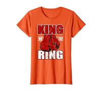 Camiseta de Regalo de King of The Ring para los Amantes del Boxeador y el Boxeo Camiseta, Mujer, Naranja, L