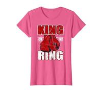 Camiseta de Regalo de King of The Ring para los Amantes del Boxeador y el Boxeo Camiseta, Mujer, Rosa Jaspeado, XXL