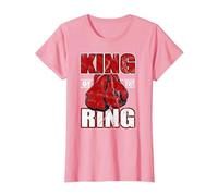 Camiseta de Regalo de King of The Ring para los Amantes del Boxeador y el Boxeo Camiseta, Mujer, Rosado, S