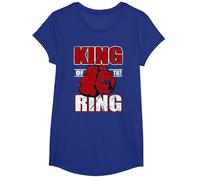Camiseta de Regalo de King of The Ring para los Amantes del Boxeador y el Boxeo Camiseta, Niñas, Azul Real, S