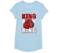 Camiseta de Regalo de King of The Ring para los Amantes del Boxeador y el Boxeo Camiseta, Niñas, Azul Bebé, M