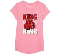 Camiseta de Regalo de King of The Ring para los Amantes del Boxeador y el Boxeo Camiseta, Niñas, Rosado, S
