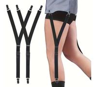 Camiseta de Regalo de Navidad con Ligas, Tirantes Antideslizantes para Calcetines de Hombre, Correas de Nylon para Camisa, Accesorios para Vestimenta Formal de Negocios, Regalo de para Hombres