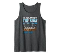 Camiseta de Regalo de Remo The Real Parts of The Boat Rowing Camiseta sin Mangas
