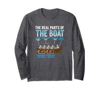 Camiseta de Regalo de Remo The Real Parts of The Boat Rowing Manga Larga