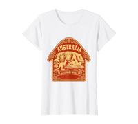 Camiseta de Regalo de Viaje con Texto en inglés Australia is Calling and I Must Go Camiseta gráfica económica, Mujer, Blanco, M