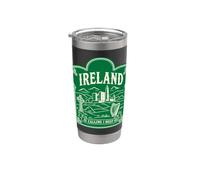 Camiseta de regalo de viaje con texto en inglés "Ireland is Calling and I Must Go" Vaso térmico de acero inoxidable de doble pared