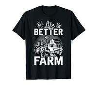 Camiseta de regalo Life Is Better On The Farm Farmer Camiseta