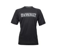 DEWALT Camiseta Logo Grande Hombre Camisa Trabajo Negro Performance Ventilado