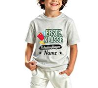 Camiseta de rentrée pour garçons, idéal pour les étudiants - Un Haut Doux respirant Pour le quotidien des en Transition saisonnière., Gris claro., 6-7 años