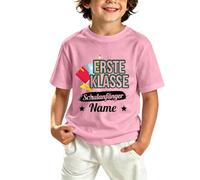 Camiseta de rentrée pour garçons, idéal pour les étudiants - Un Haut Doux respirant Pour le quotidien des en Transition saisonnière., Rosa., 6-7 años