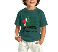 Camiseta de rentrée pour garçons, idéal pour les étudiants - Un Haut Doux respirant Pour le quotidien des en Transition saisonnière., Verde oscuro., 6-7 años