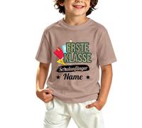 Camiseta de rentrée pour garçons, idéal pour les étudiants - Un Haut Doux respirant Pour le quotidien des en Transition saisonnière., caqui, 6-7 años