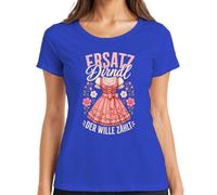 Camiseta de repuesto para mujer con texto en alemán "Der Wille zählt Oktoberfest, azul, 3XL