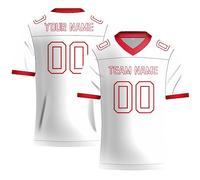 Camiseta de rugby de Escocia para hombre, camiseta de rugby vintage para hombre, uniforme de manga corta, cuello en V, logotipo personalizado del equipo, blanco, L