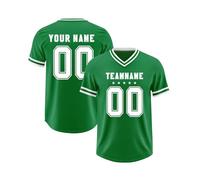 Camiseta de Rugby para Hombre, Camiseta de Rugby Vintage para Hombre, de Manga Corta, Cuello en V, Logotipo Personalizado del Equipo