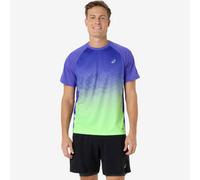 Camiseta de running hombre, Asics Fade verde y violeta 2XL
