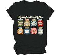 Camiseta de salud mental es mi Jam, camiseta de salud mental, camisetas divertidas para mujeres y hombres, Negro, S