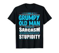 Camiseta de sarcasmo con texto en inglés "I Am A Grumpy Old Man Sarcasm", texto en inglés Camiseta