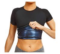 Camiseta De Sauna De Manga Corta For Hombre, Traje De Sauna For Hombre, Chaleco De Compresión Moldeador De Sudor For Gimnasio Y Ejercicio.(Women,M)