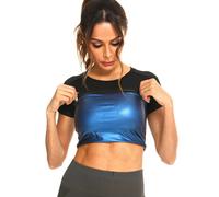 Camiseta de sauna NANOOER para mujer, traje de sauna para p rdida de peso, chaleco de manga corta para mujer, camiseta t rmica, entrenador de cin