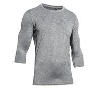 Camiseta de secado rápido para hombre, para deportes al aire libre, con siete mangas, transpirable, cómoda, moldeadora para estilo de vida activo, gris, M