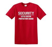 Camiseta de seguridad para hermana pequeña, escuadrón de protección para niños, regalo divertido, Camiseta roja con estampado blanco, 12-14 años
