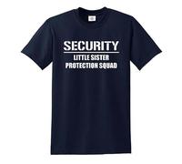 Camiseta de seguridad para hermana pequeña, escuadrón de protección para niños, regalo divertido, Camiseta azul marino con estampado blanco, 9-11 años