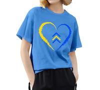 Camiseta de sensibilización femenina genérica con mensaje inspirador sobre educación especial - Ropa cómoda para diario, azul, M