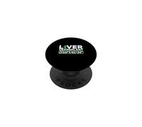 Camiseta de sobreviviente de trasplante de hígado con Cinta Verde PopSockets PopGrip Adhesivo