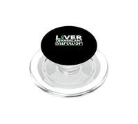 Camiseta de sobreviviente de trasplante de hígado con Cinta Verde PopSockets PopGrip para MagSafe