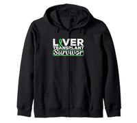 Camiseta de sobreviviente de trasplante de hígado con Cinta Verde Sudadera con Capucha