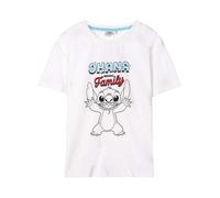 Camiseta de Stitch - Color Blanco, Rojo y Azul - Talla 4 Años - Camiseta de Manga Corta Fabricada con Algodón 100% - Colección de Disney - Producto Original Diseñado en España