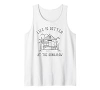 Camiseta de Surf Life Is Better At The Bungalow Vacation para Verano Camiseta sin Mangas