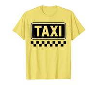 Camiseta de Taxista para Adultos, Hombres, Mujeres y niños, Disfraz de Taxi Amarillo Camiseta