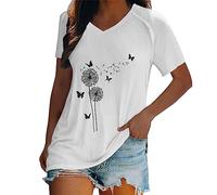 Camiseta de temperamento casual con mangas voladoras con cuello en V para mujeres pelucas de carnaval, Bk1, M