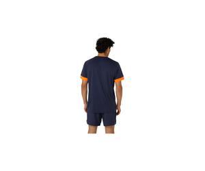 Camiseta de tenis asics court ss top hombre azul oscuro S