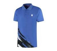 Camiseta de Tenis/Padel con Estampado K-Swiss Hypercourt - Azul Marino/Blanco Deslumbrante | Rendimiento Masculino