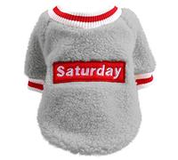 Camiseta de terciopelo de cordero para mascotas para otoño e invierno, ropa para mascotas, gatos, perros, ropa para perros y niñas (gris, S)