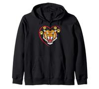 Camiseta de Tigre Spirit Cute Tiger Face Wild Animal Colorido 80s Sudadera con Capucha
