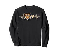 Camiseta de tigre Spirit Cute Tiger Wild Animal Tiger Heartbeat Sudadera