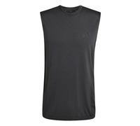 adidas Hombre Workout Essentials Seamless Sleeveless T Shirt, Black Melange, XXL