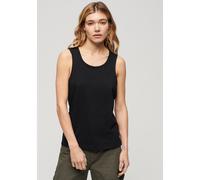 Camiseta de tirantes con escote redondo y logo bordado Mujer Talla 44. Color Negro