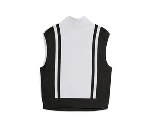 Camiseta de tirantes de punto con cremallera en el cuello FUTURE.PUMA.ARCHIVE para mujer, Ropa, Negro, XS XS